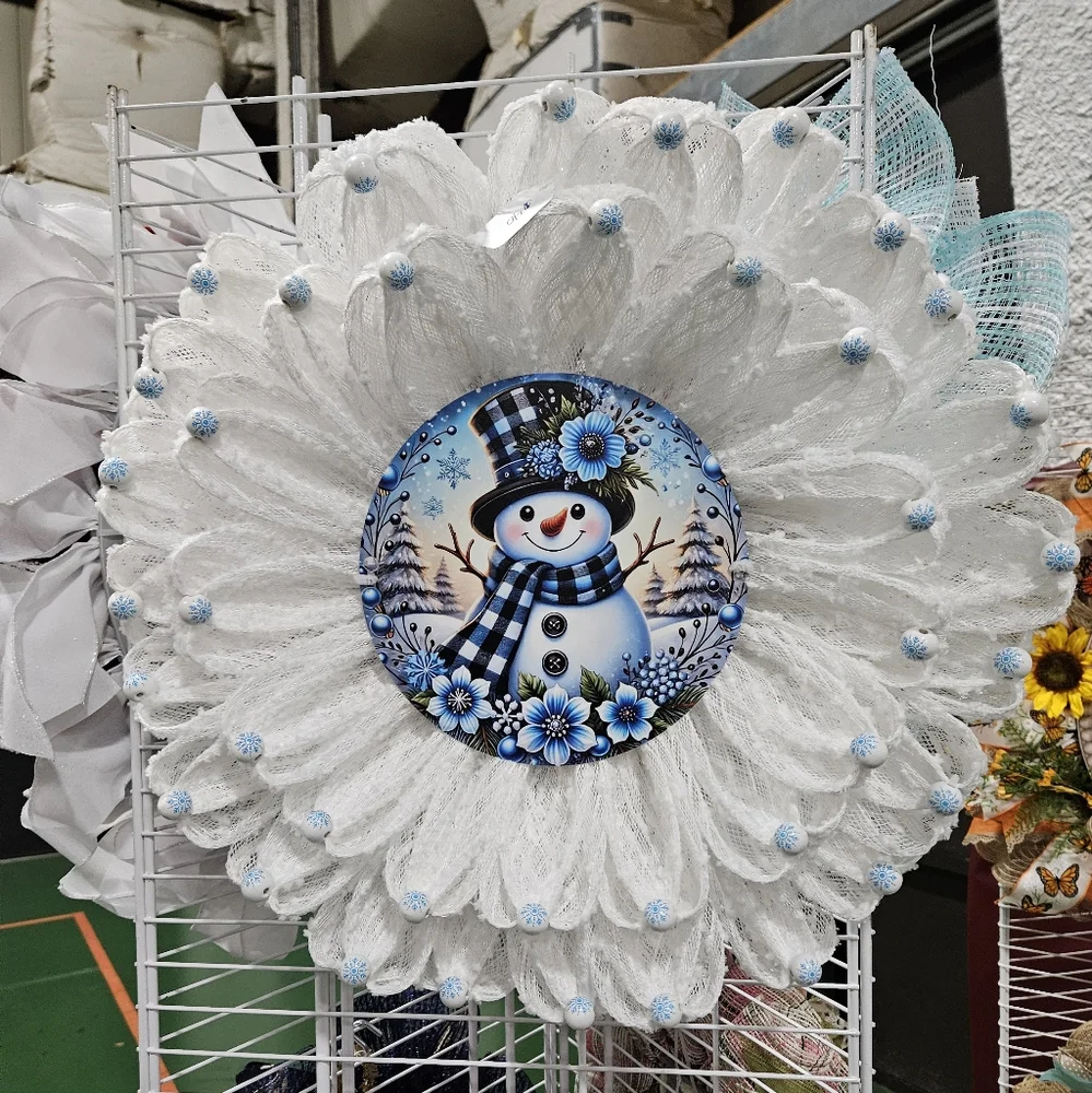 Snowman wreath